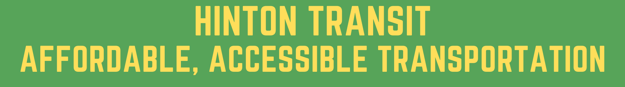 HINTON TRANSIT affordable, accessible transportation